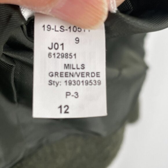 Talbots Brushed Italian Wool Double Breasted Jacket Blazer Olive Green Size 12 - Picture 13 of 13